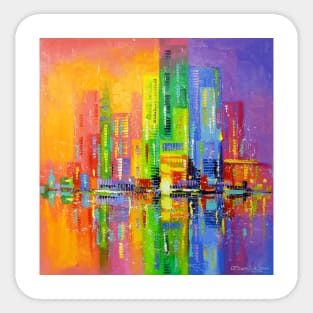 Bright city Sticker